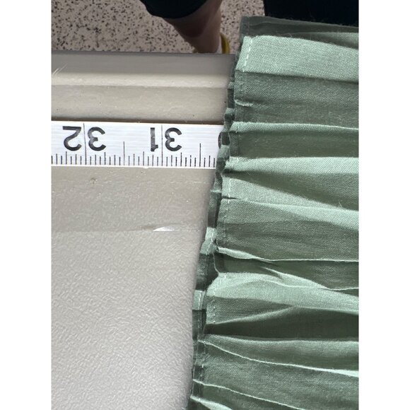 LOGO by Lori Goldstein Floral Print Pleated Hem Top Women 2X Green Boho Hippie - Picture 3 of 7